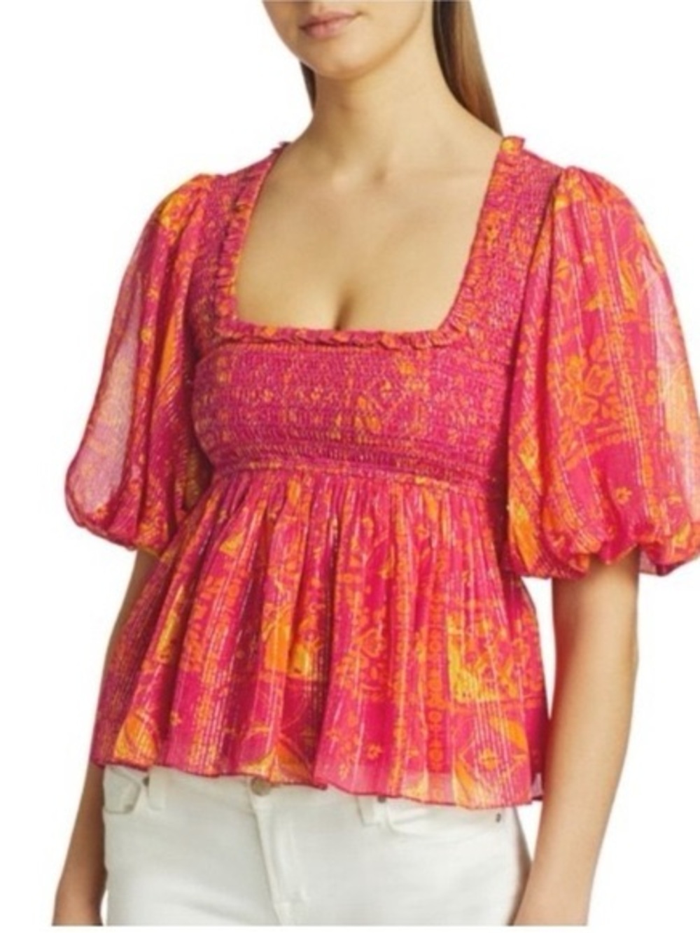 Hemant & Nandita Puff Sleeve Top